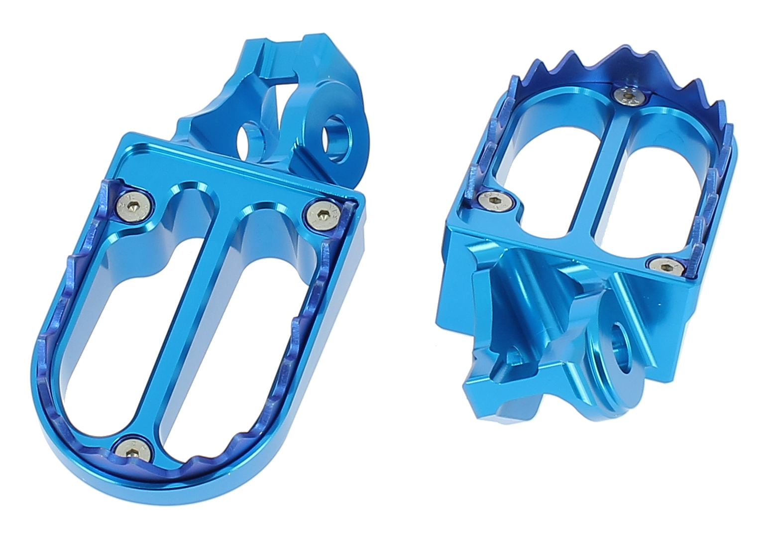 Pedane poggiapiedi in alluminio con denti in titanio - HUSQVARNA - Azzurro
