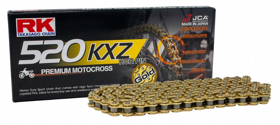 Catena RK 520 KXZ - 120 maglie - Oro