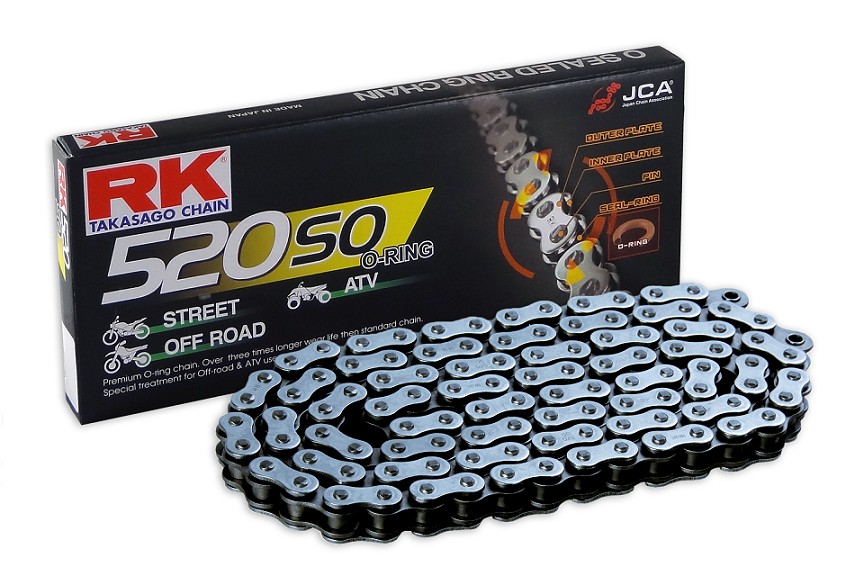Catena RK 520 SO - 120 maglie - Nero - con O-ring