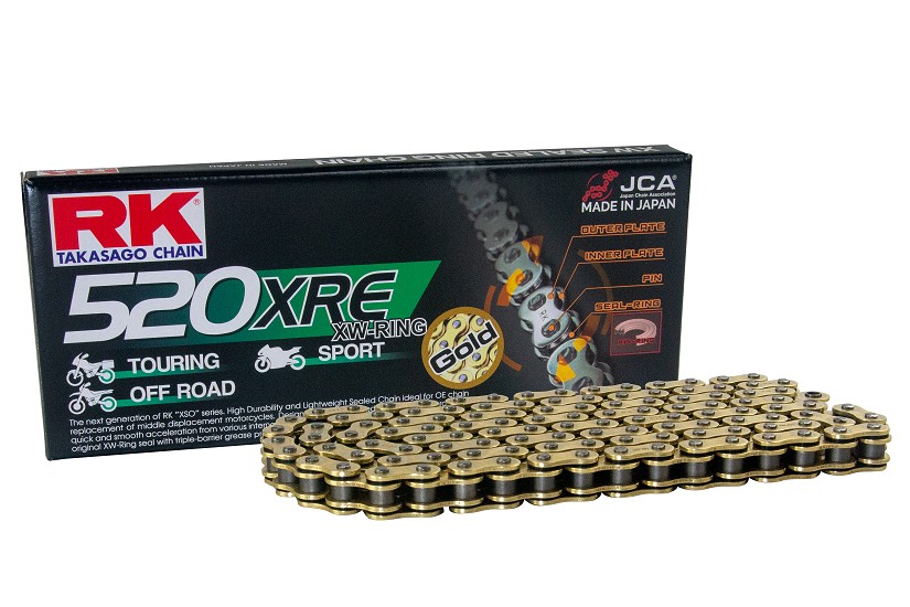 Catena RK 520 XRE - 120 maglie - Oro - con XW-ring