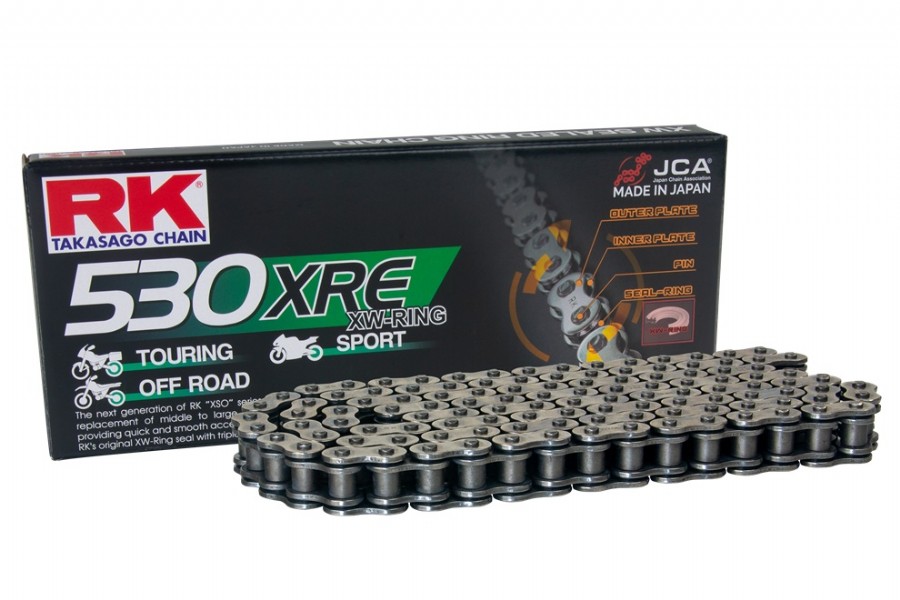 Catena RK 530 XRE - 120 maglie - Nero - con XW-ring