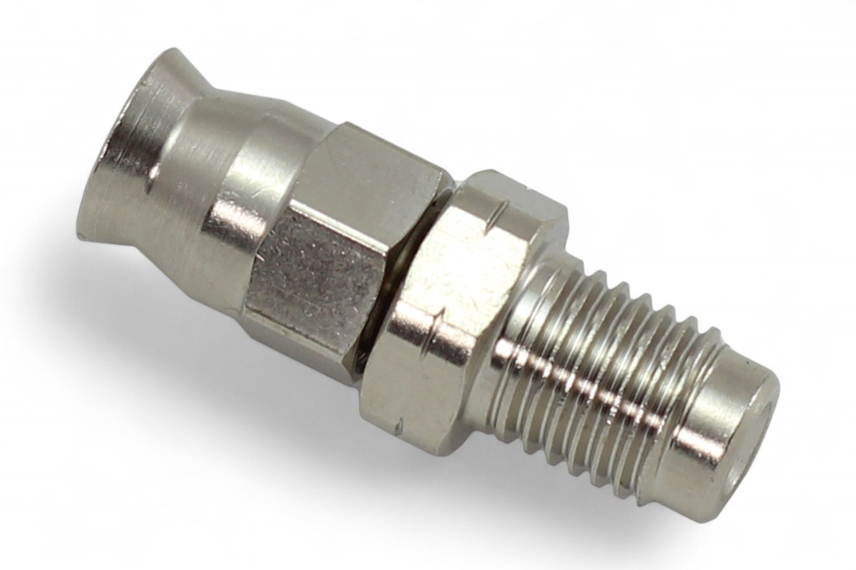 Raccordo maschio fisso diritto M10x1,25 in metallo