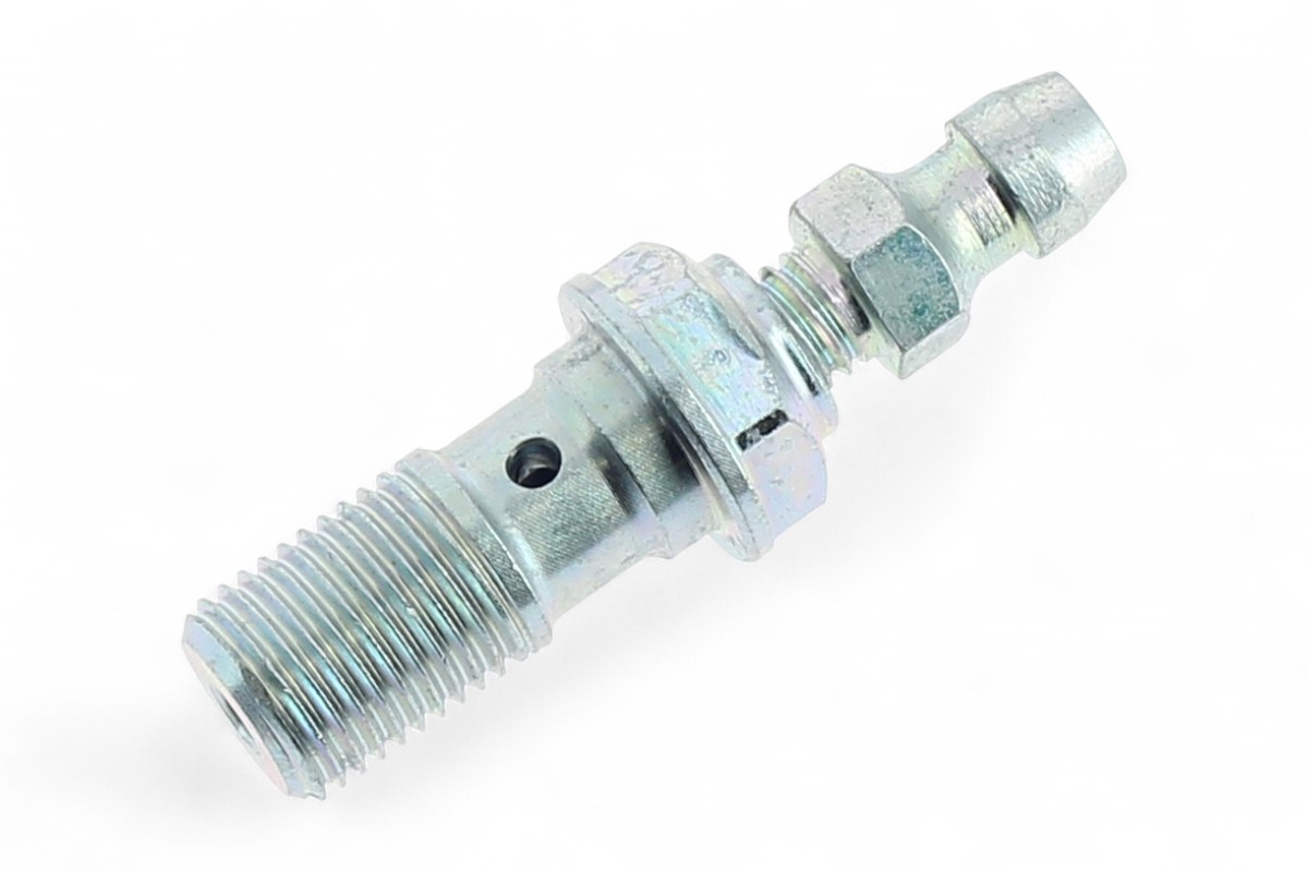 Vite corta forata con spurgo M10x1 in metallo