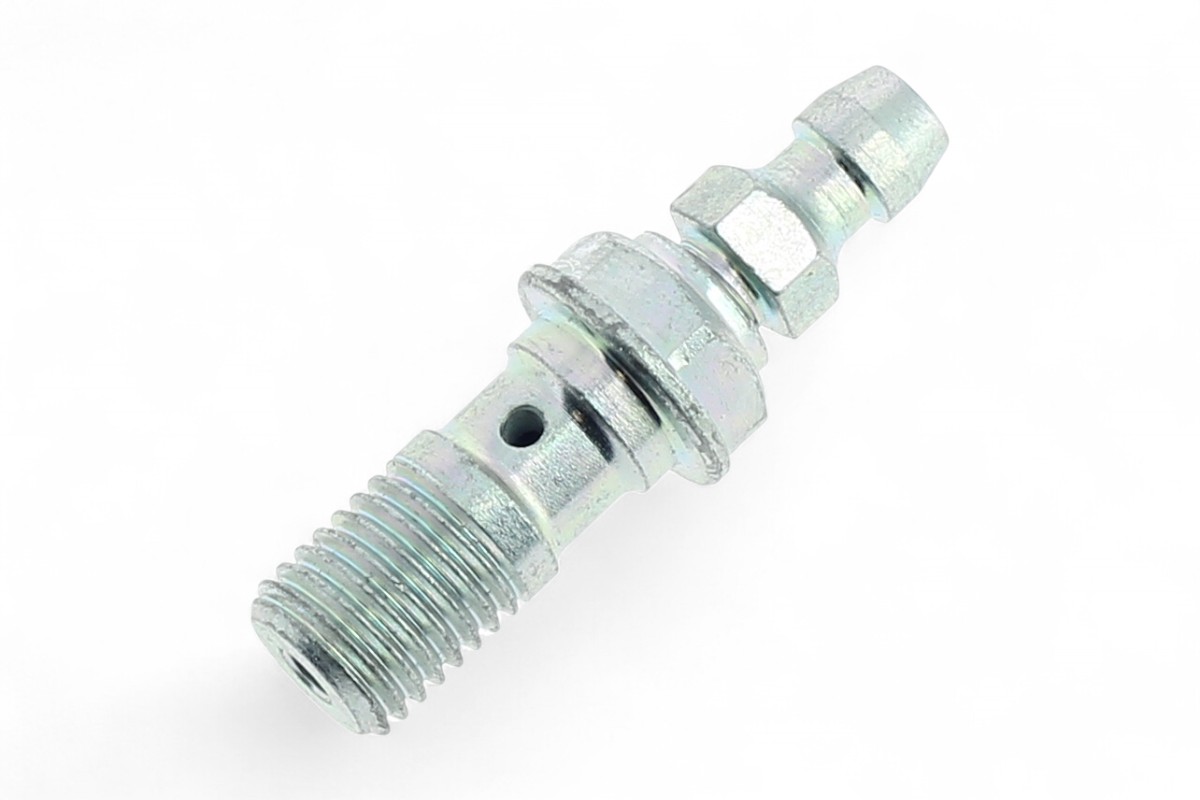 Vite corta forata con spurgo M10x1,25 in metallo
