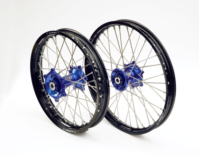 Ruota REX Posteriore 19" x 1,85 YAMAHA -  Cerchio nero - Mozzo blu