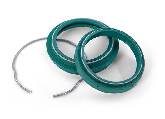 Kit paraolio e parapolvere verdi doppio labbro SKF per forcelle KYB/OHLINS 48mm