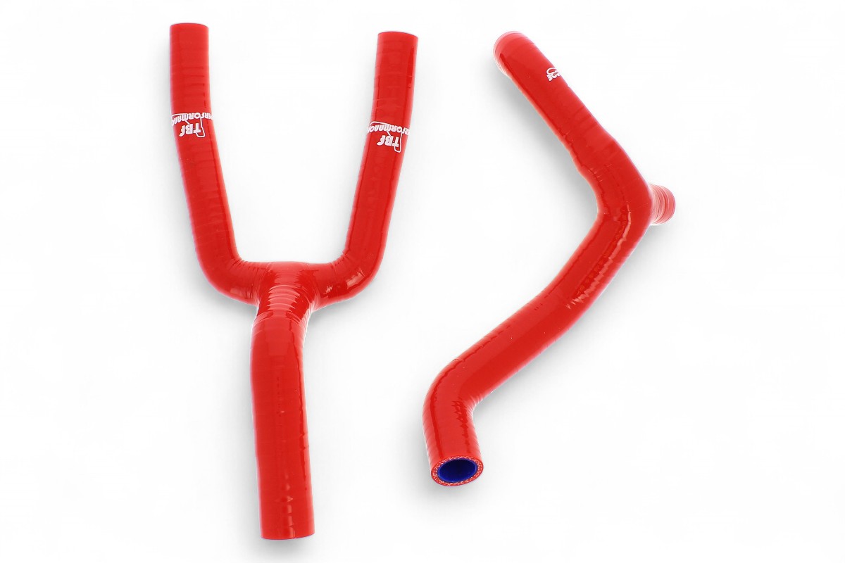 Manicotti radiatore TBF - HUSQVARNA 125 CR/WR 00-08 rosso