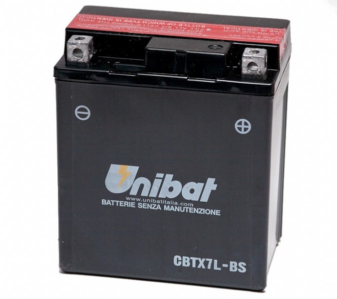 Batteria UNIBAT MF CBTX7L-BS  /  YTX7L-BS