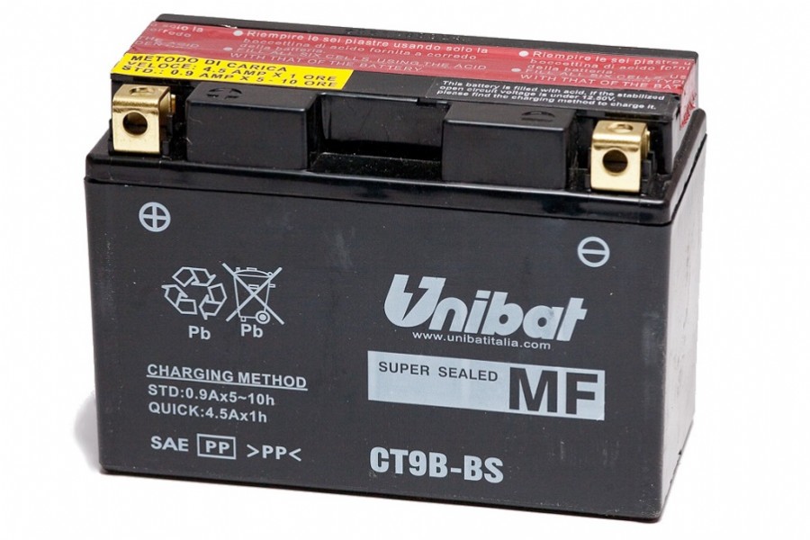 Batteria UNIBAT MF CT9B-BS  /  YT9B-BS