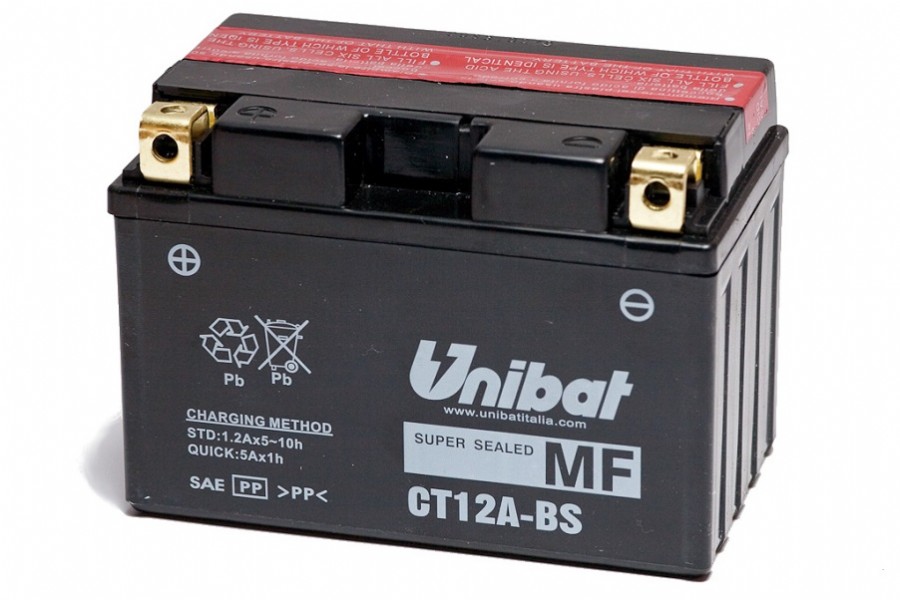 Batteria UNIBAT MF CT12A-BS  /  YT12A-BS