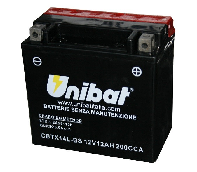 Batteria UNIBAT MF CBTX14L-BS  /  YTX14L-BS
