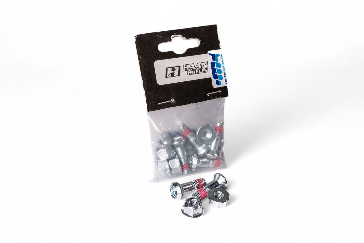 Viti per corona testa conica M8 x 25mm (sottotesta) e dadi coppia serraggio 32Nm (6 pezzi)