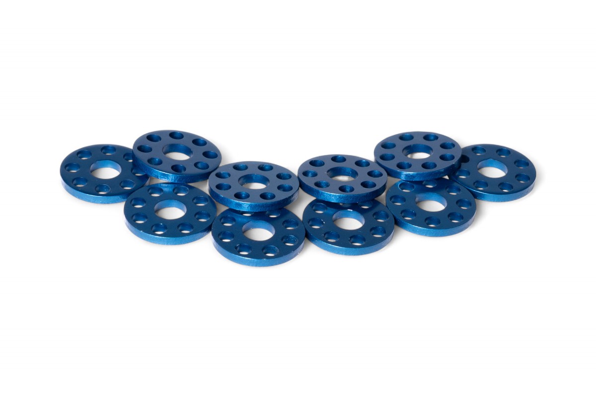 Ranelle alleggerite - Øinterno 6mm - Øesterno 18mm - Blu (10 pezzi)
