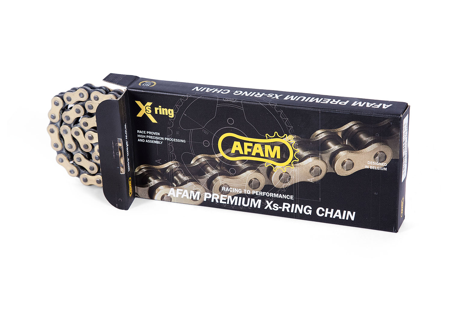 Catena AFAM 520 XRR3 - 118 maglie - Oro/nero -  con XS-ring